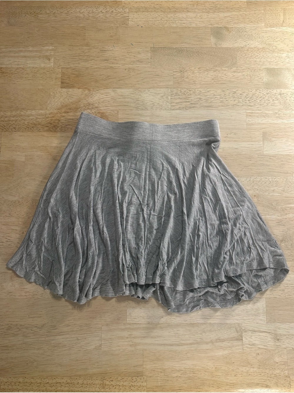 Light Gray Circle Skirt with Soft Waistband